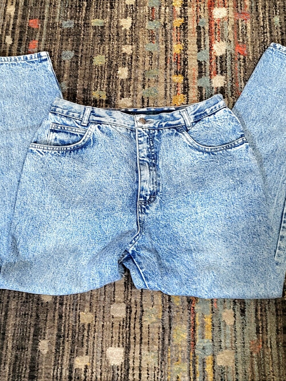 Vintage Filippo Totti High Waisted Acid Washed Taper Mom Jeans 90s retro Sz13